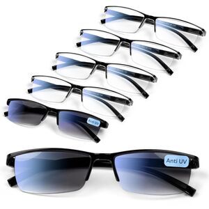 Gaoye 5 Pack Blue Light Blocking Reading Glasses Spring Hinge Computer Readers